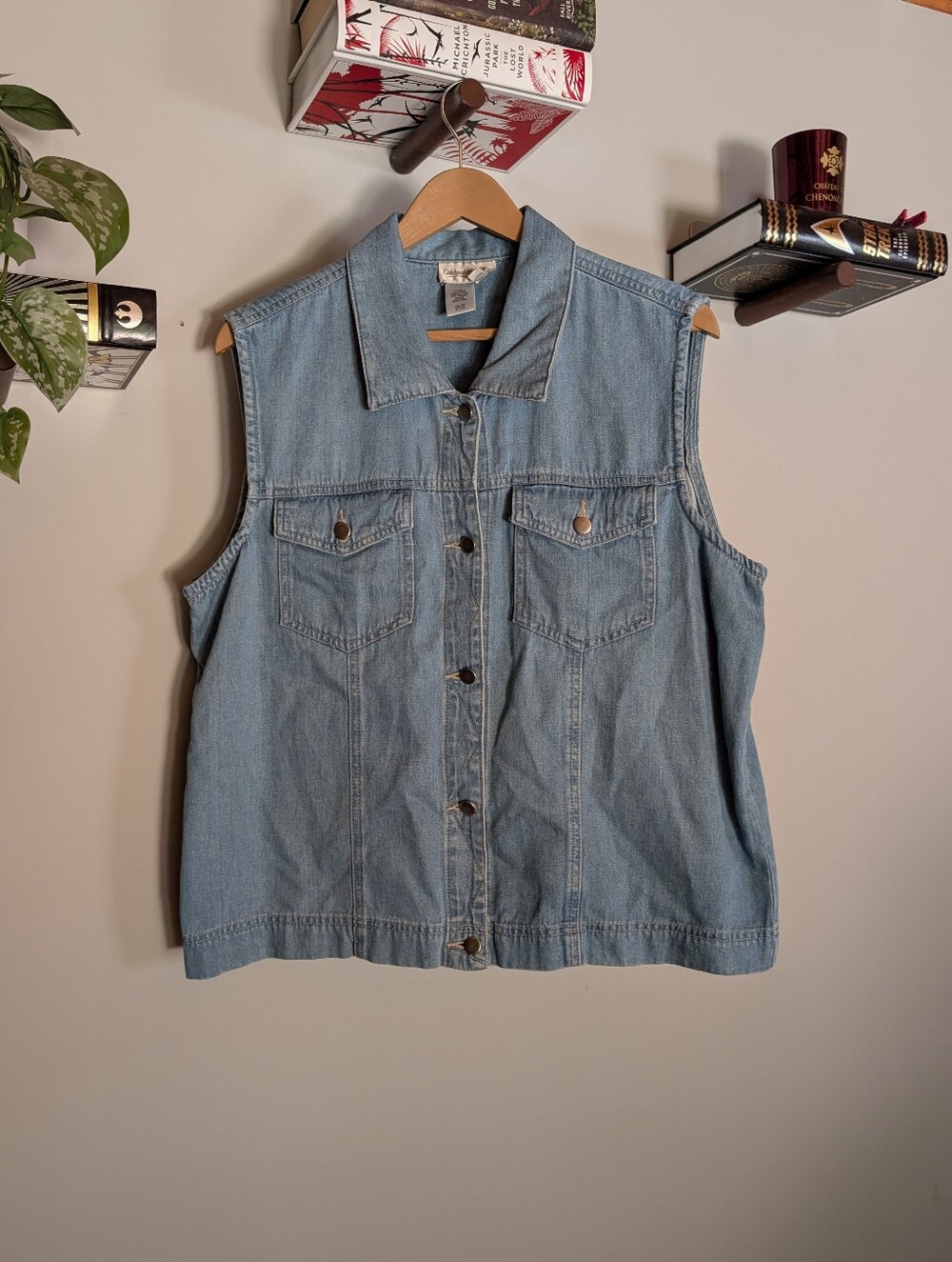Coldwater Creek Denim Button Down Vest - 1X